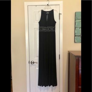 Black Beaded Formal Prom Dress